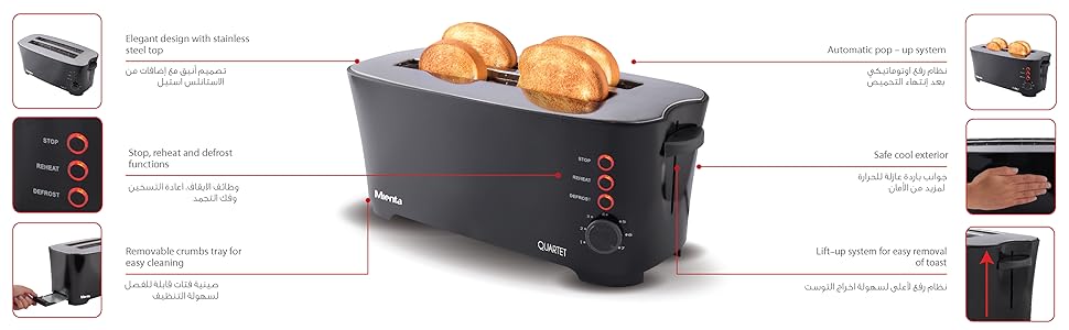 Mienta-TO21509A-Toaster-with-4-Slots-1350-Watt-Black-B08WJMJS52